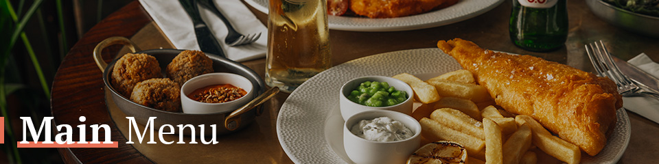 Main Menu at The Angel